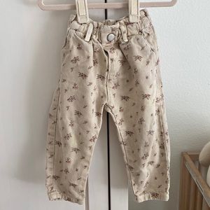 Zara Baby | Floral Paperbag Denim Jeans